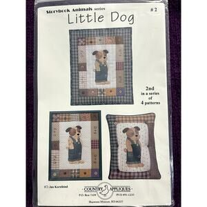 quilt pattern country appliques little Dog mini quilt pillow framed quilt